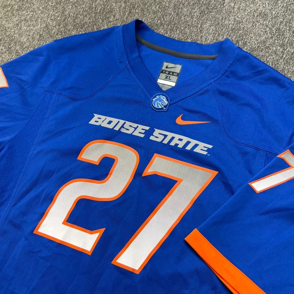 Nike Boise State Broncos Football‎ Jersey Blue 27 Mens XL FA13BID MSTR08389
